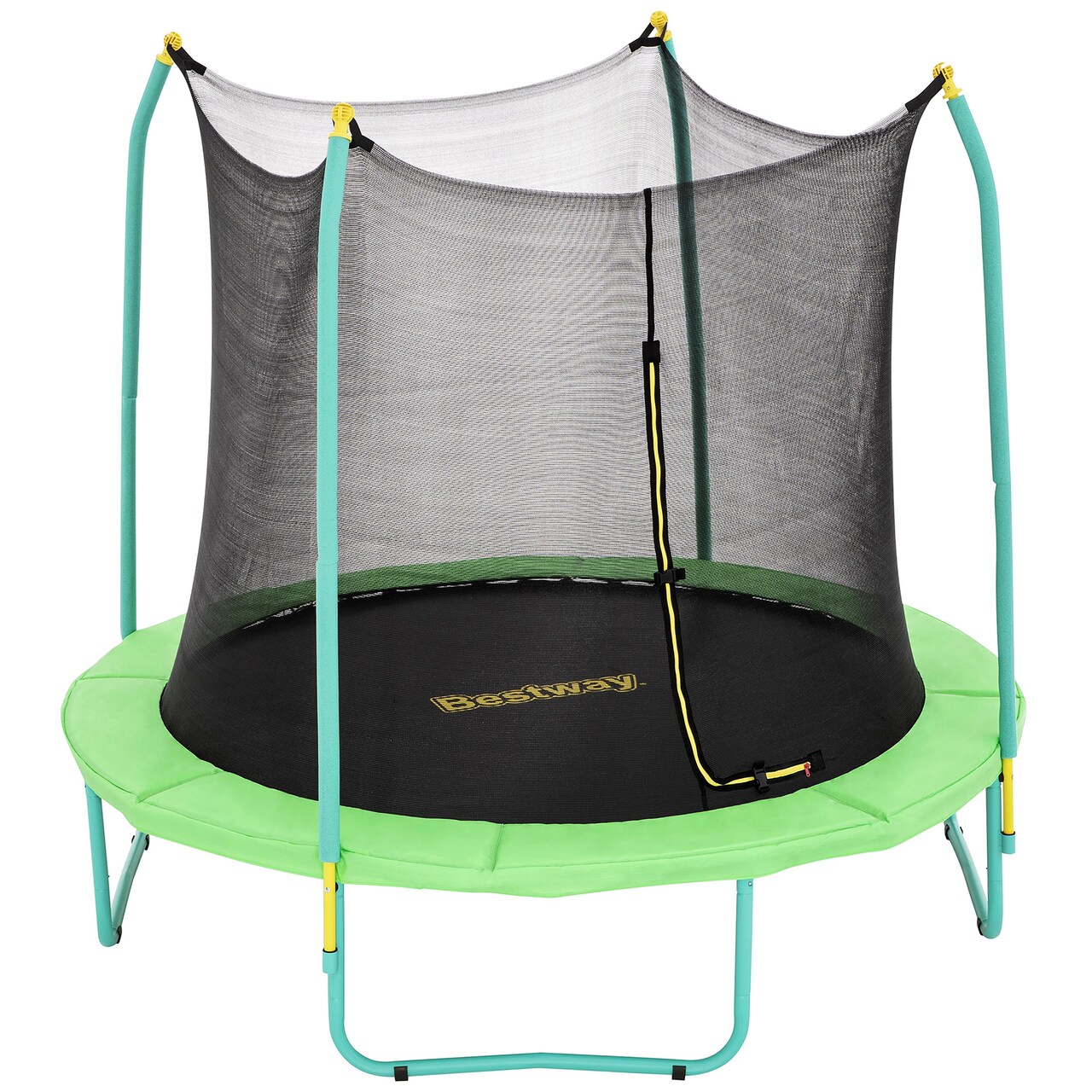 Bestway: Xtreme Air Trampoline - 8 Foot - Green, Enclosure Net, Padded Poles, Outdoor-Backyard Bouncing-Jumping Play, 175lb Cap, Adult-Teens-Kids 6+
